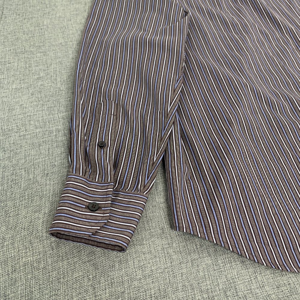 Men's Express Design Studio Button Down Shirt Premium Woven Cotton Medium Modern - Picture 12 of 16
